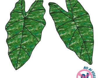 Alocasia Stained Glass Pattern