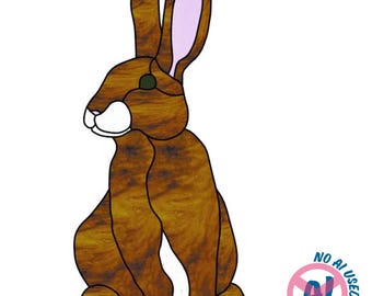 Hasen-Buntglasmuster