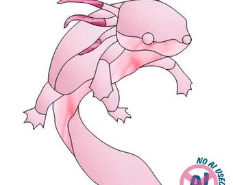 Axolotl Stained Glass Pattern