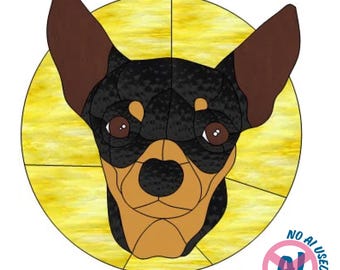Chihuahua Stained Glass Pattern