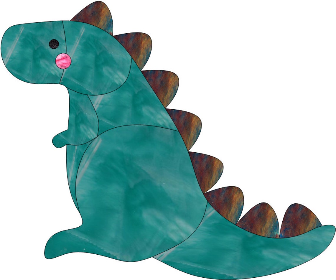 Trex Stained Glass Pattern Etsy