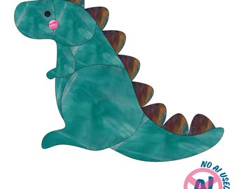 T-Rex-Buntglasmuster