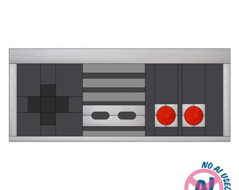 Motif de verre de manette de jeu
