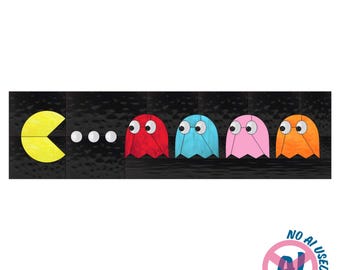 Retro Game Window Glass Pattern