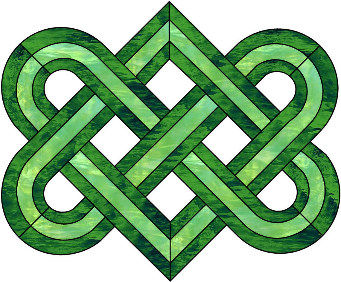 Celtic Love Knot Stained Glass Pattern Etsy