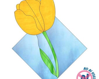 Tulpen-Buntglasmuster
