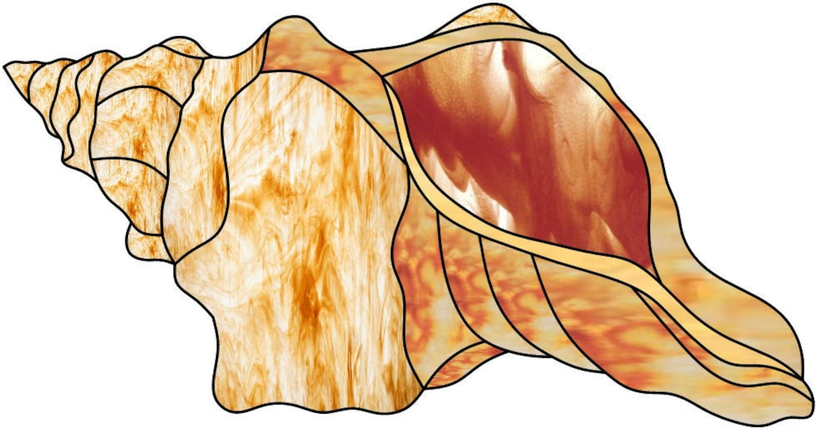 Conch Shell Glass Pattern - Etsy