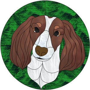 Long Haired Dachshund Stained Glass Pattern