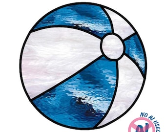 Beach Ball Stained Glass Pattern