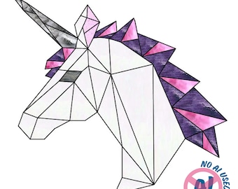 Einhorn-Glasmalereimuster