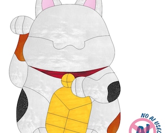 Lucky Cat Glass Pattern