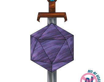 D20- und Blade-Glasmuster