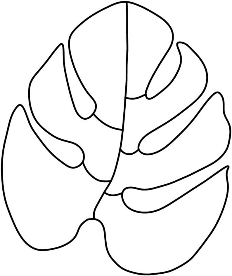 Monstera Leaf Stained Glass Patterns Etsy