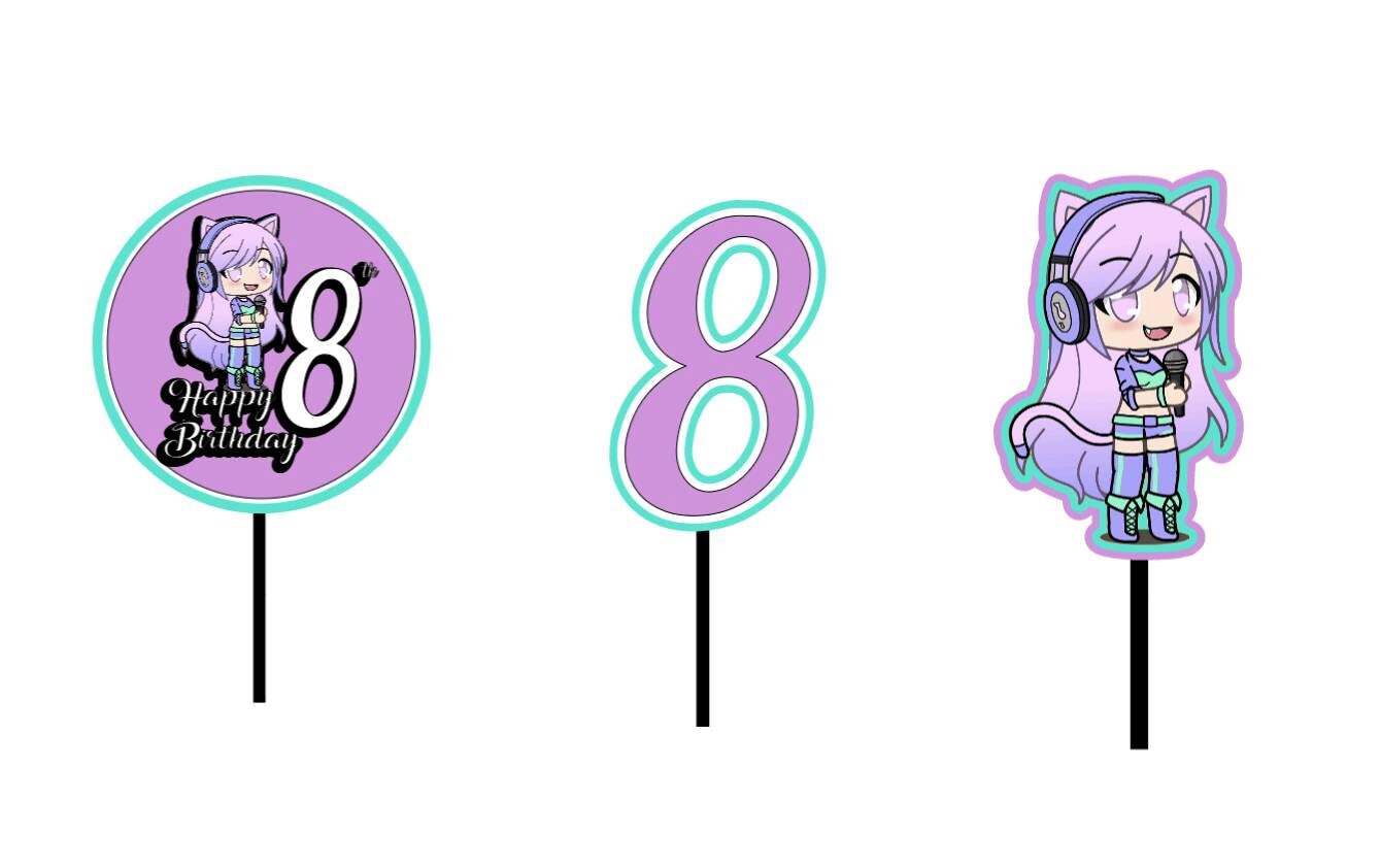 Printable Gacha Life Cupcake Toppers Gacha Life Cake Topper Etsy Canada