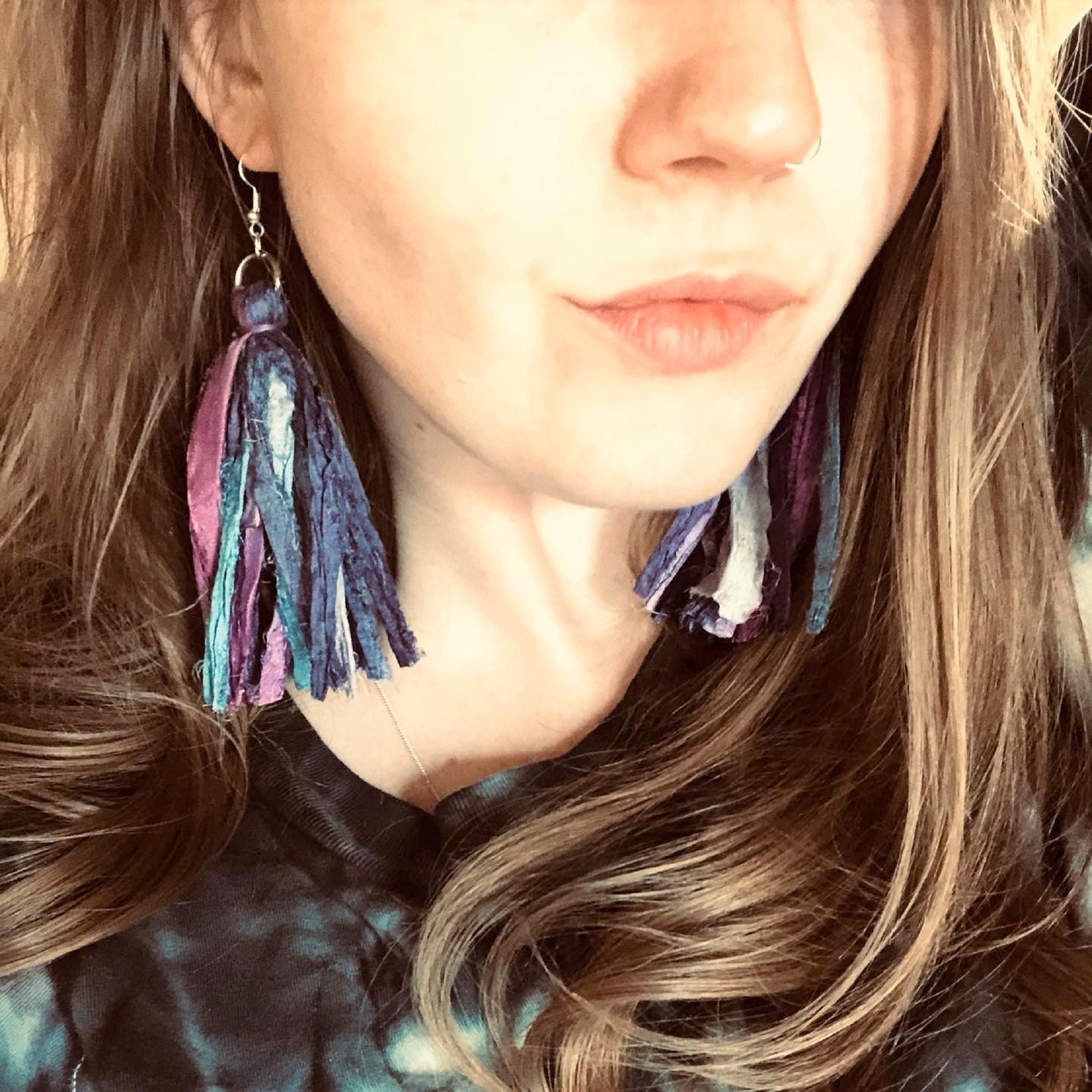 Silk Earrings Etsy UK