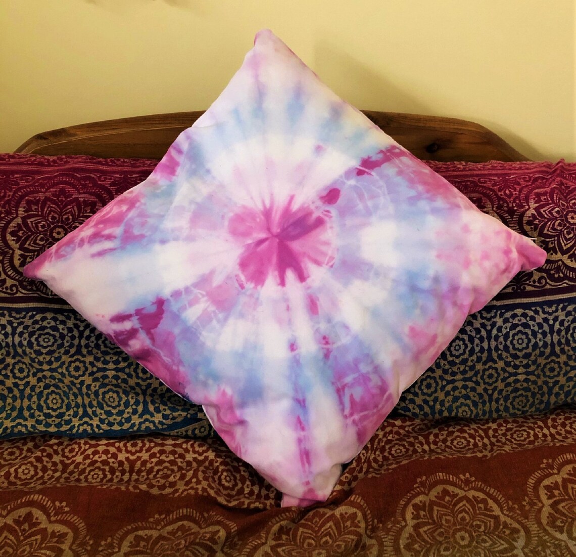 Pastel Tie Dye Cushion Cover Handmade Festival Etsy UK