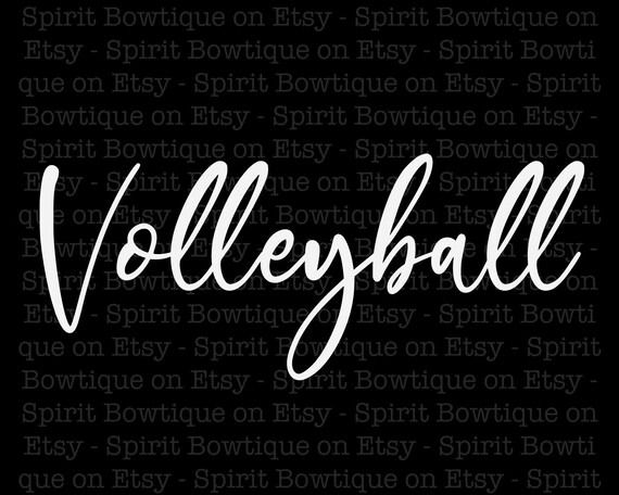 Volleyball Script SVG Immediate Download - Etsy