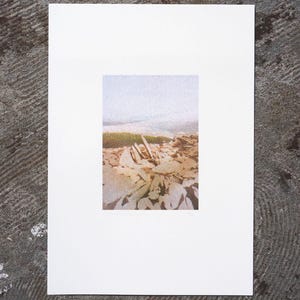 Glyder Fawr, A6 Risograph Print (Framed on A4), Landscape and Mountain Illustration