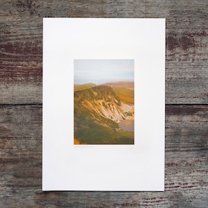 Little Cader Idris, A6 Risograph Print (framed on A4), Mountain Illustration