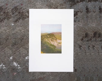 Cader Idris Photograph, A6 Risograph Print (framed on A4), Mountain Illustration