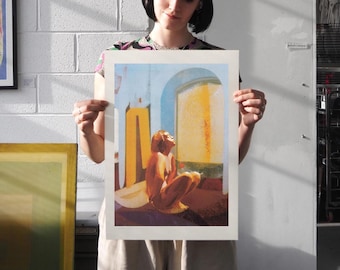The Other Side of Night, A3 Screenprint, Portrait Illustration