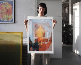 Kettle's Yard, A2 Screenprint, Interior Illustration, Dream Art