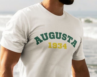 Vintage-Inspired "Augusta 1934" Classic T-Shirt For Golf Fans, Unisex Softstyle T-Shirt