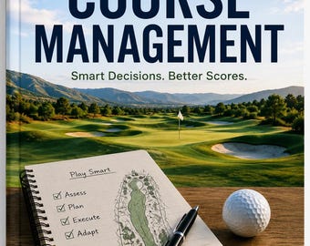 Golf Course Management eBook, Strategy Guide PDF, Lower Your Score, Cheat Sheet + Yardage Chart, Instant Download, Gift for Golfers
