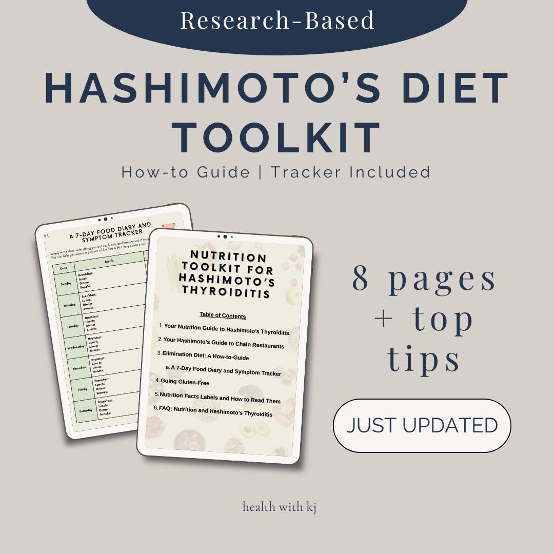 Hashimotos Nutrition Guide | A4 Digital Toolkit for Eating With ...