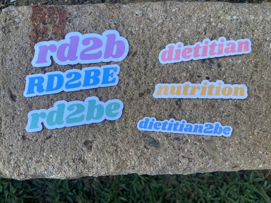 Printable Rda Sticker RD2BE Sticker Pack | Nutrition Stickers Gift for Dietitian Colorful ...