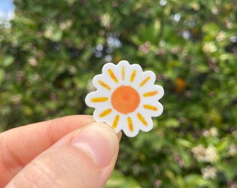 Tiny Sun Sticker | Sunshine Sticker Small Flower Sticker Waterbottle Decal