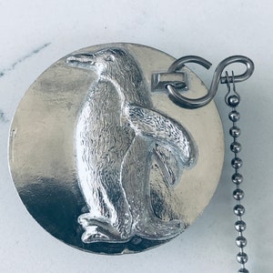 Handmade Penguin pewter decorative bath and basin  plugs/drain stoppers