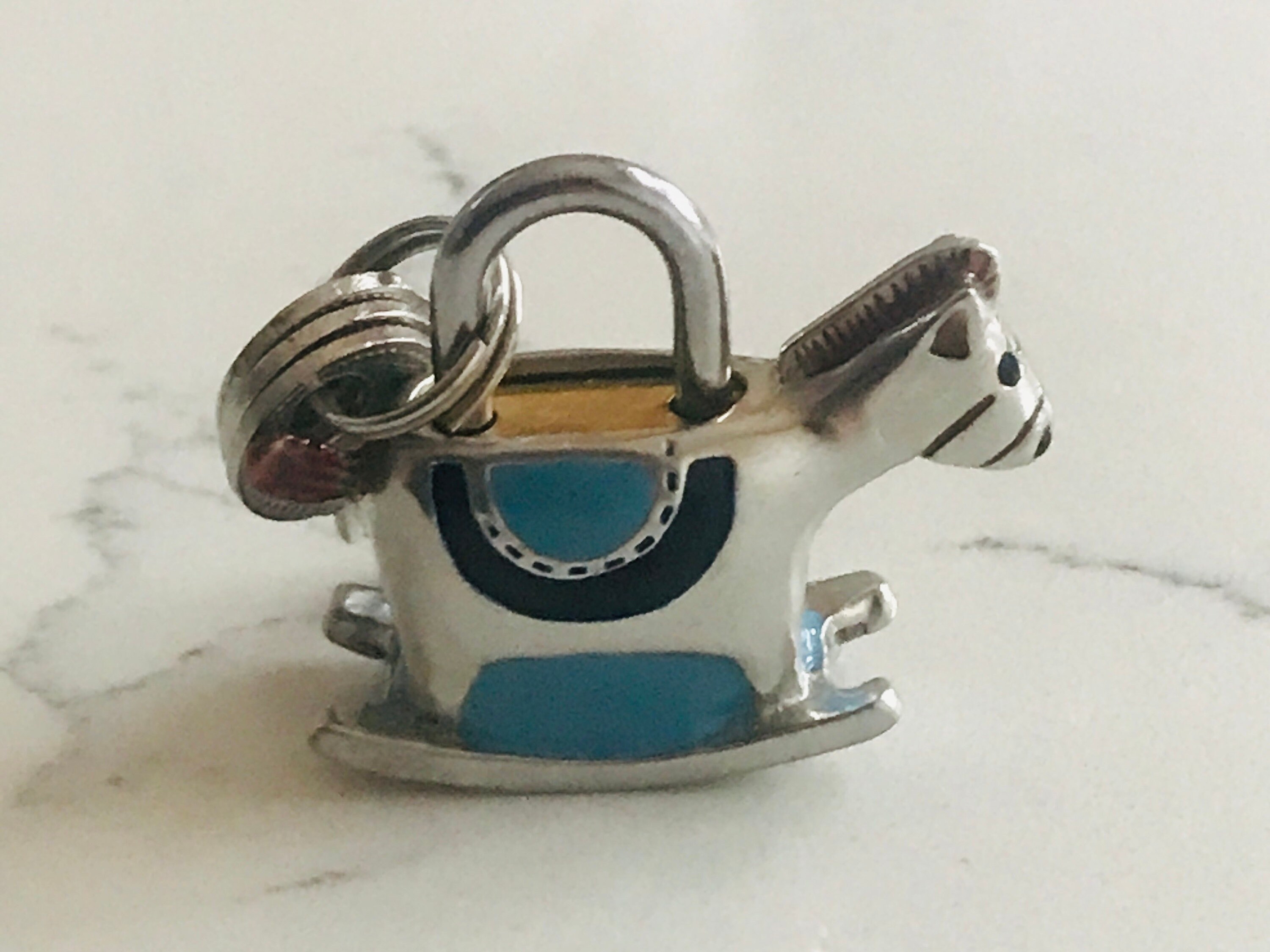 Handmade, Rocking Horse, Padlock, Charm, Luggage Lock, School Locker Lock, Gym Locker Lock, Lock with Keys, Novelty, Unique, Pewter Gift