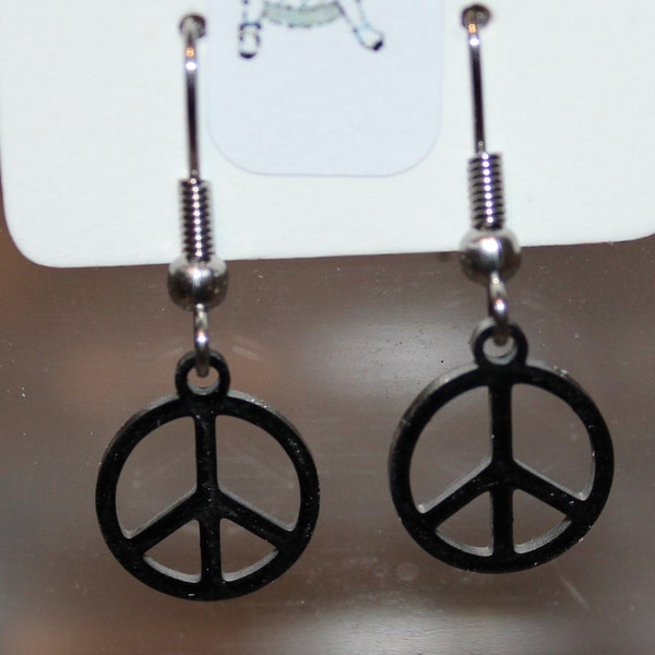 Peace and love earrings