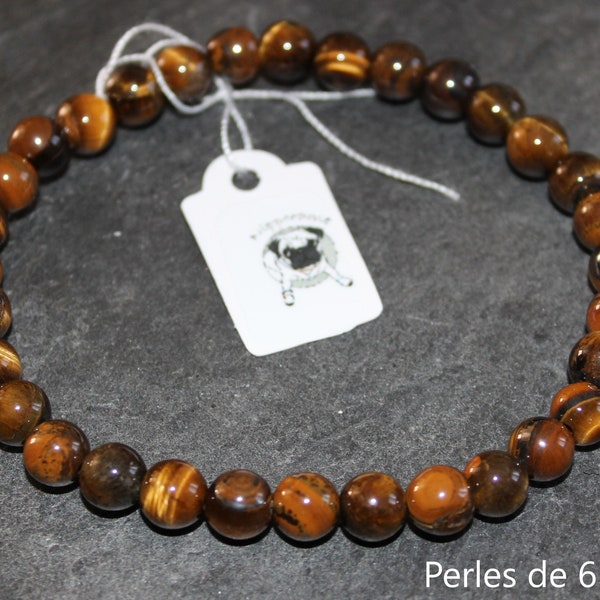 Bracelet Oeil-de-Tigre - Pierres naturelles - 6mm