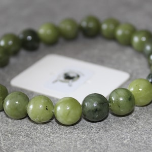 Green Jade Bracelet - Natural Stones - 8 mm