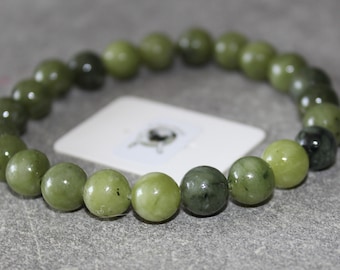 Green Jade Bracelet - Natural stones - 8mm