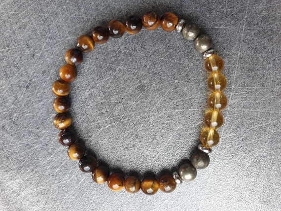 Buy Astroghar Multicolor Crystal Citrine Pyrite Onyx Tiger Eye Stretch  Bracelet For Men And Women Online at Best Prices in India - JioMart.