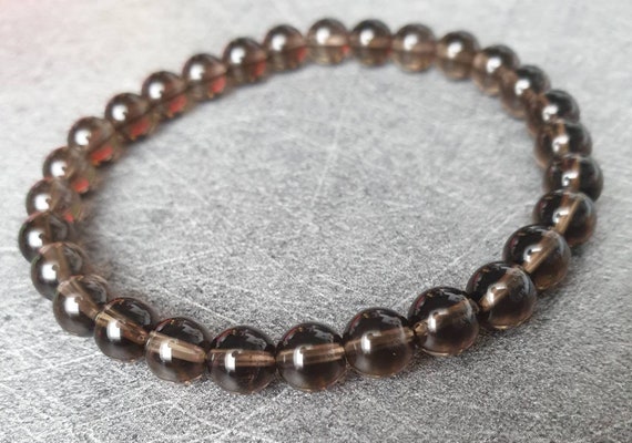 スモーキークォーツ ブレスレット - 天然石 - 6 mm - Etsy 日本