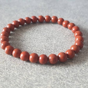 Red Jasper bracelet - Natural stones - 6 mm