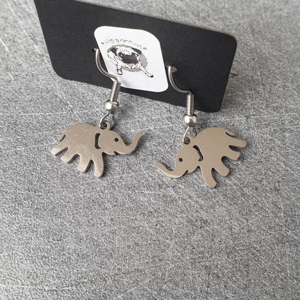 Boucles d'oreilles éléphants