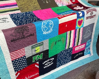 Memory Quilts, Graduation Quilts, Tshirt quilts, T-shirt quilt, Custom quilts, Sorority quilt, Sports quilt, Keepsake quilts, DEPOSIT 100.00