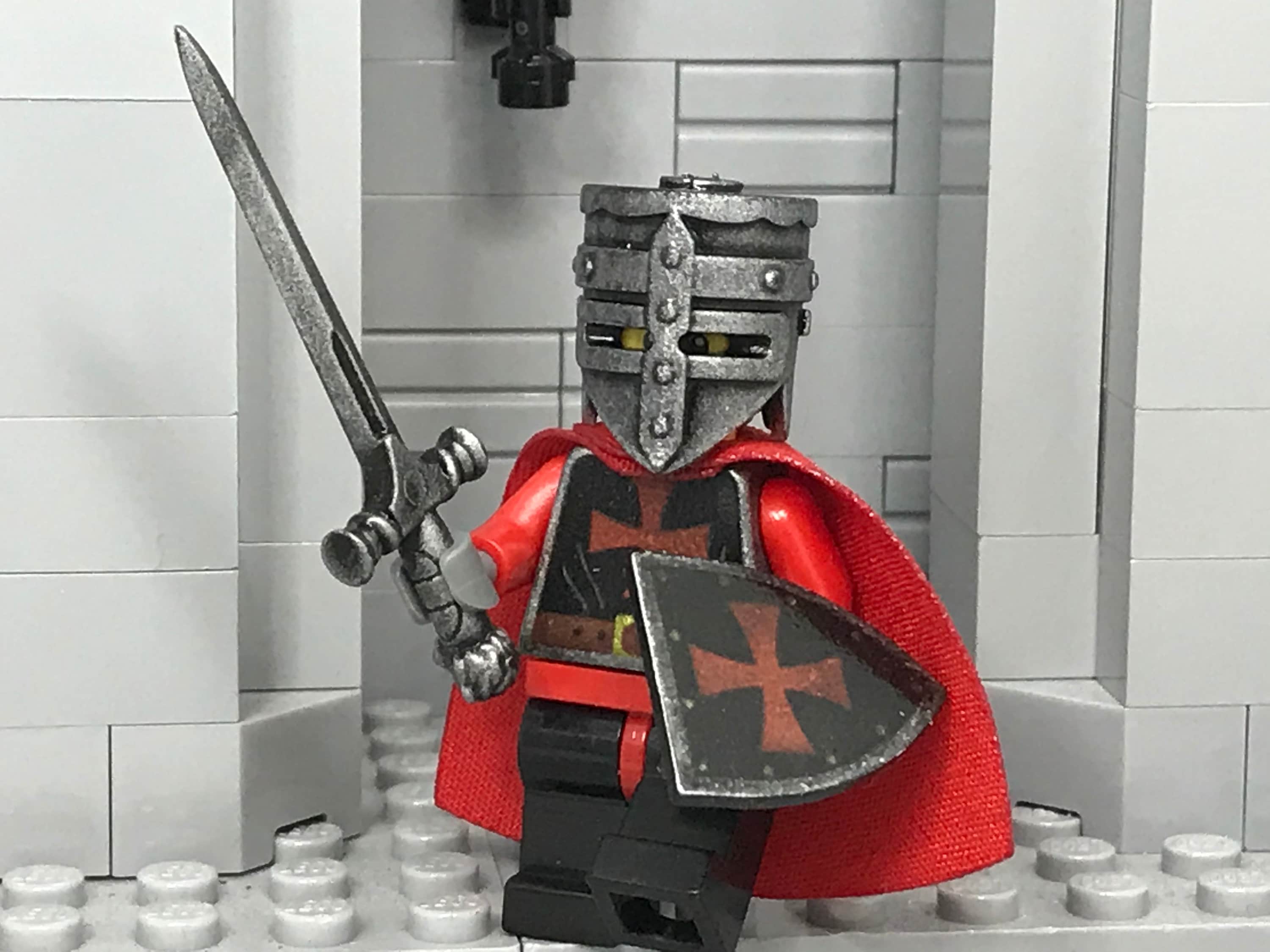 LEGO CASTLE Custom Templar Crusader Knight with Great Helm Etsy
