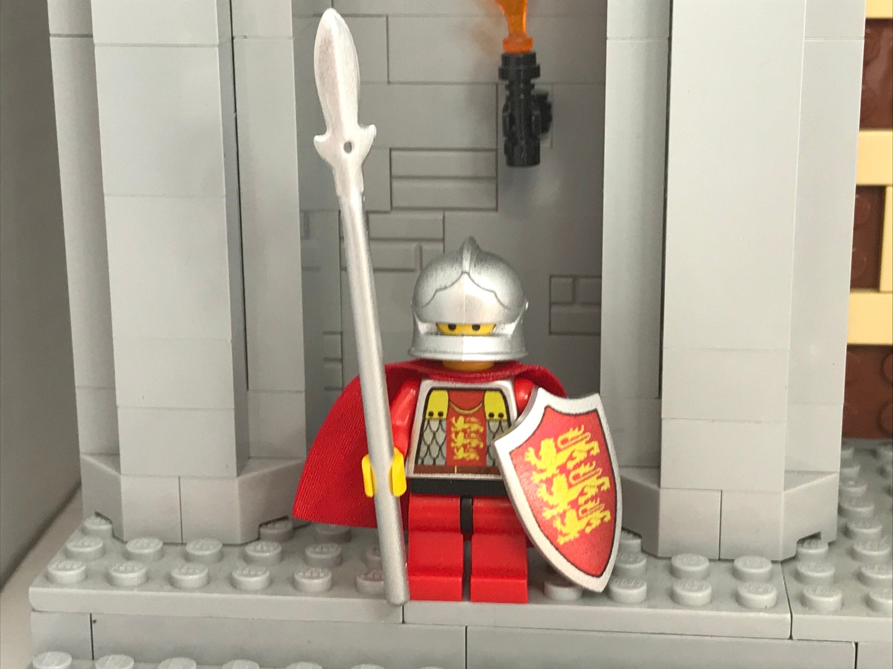 LEGO CASTLE Custom Lionheart Crusdader w/Sallet Helm In Etsy