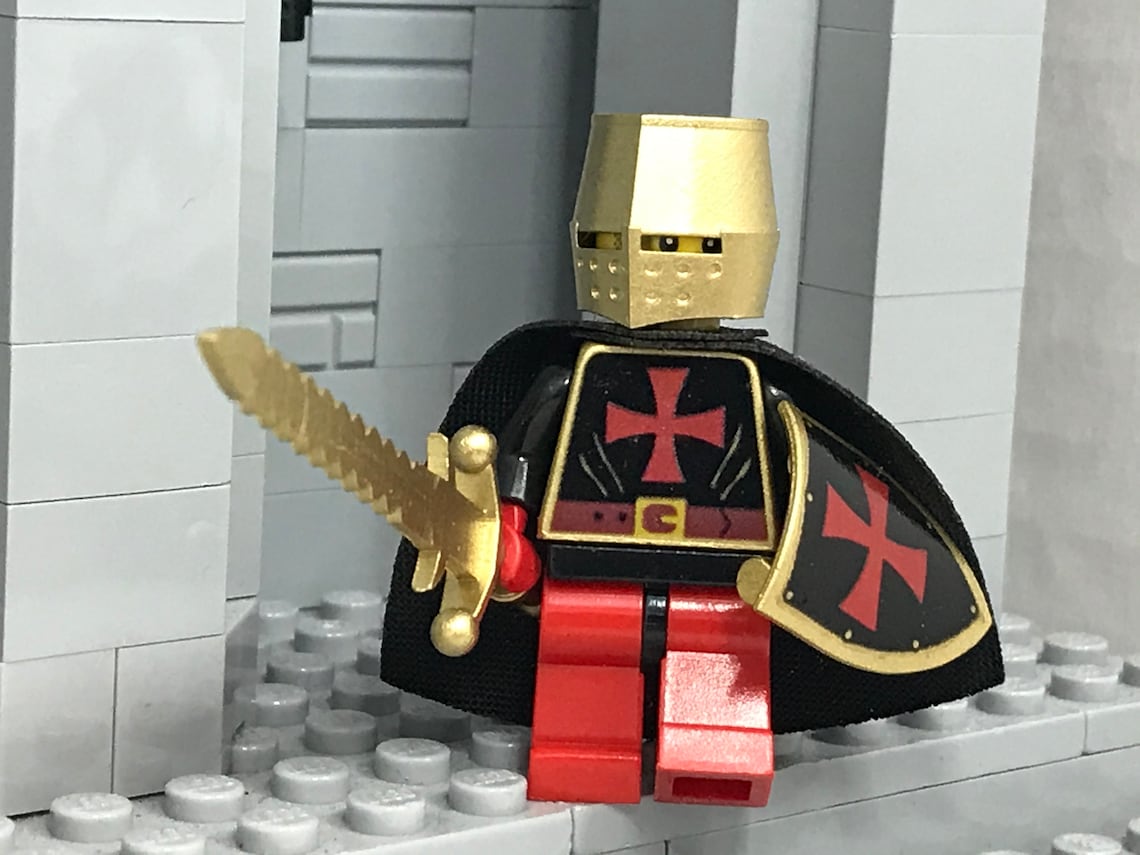 LEGO CASTLE Custom Templar Crusader Knight w/ Little Armory | Etsy