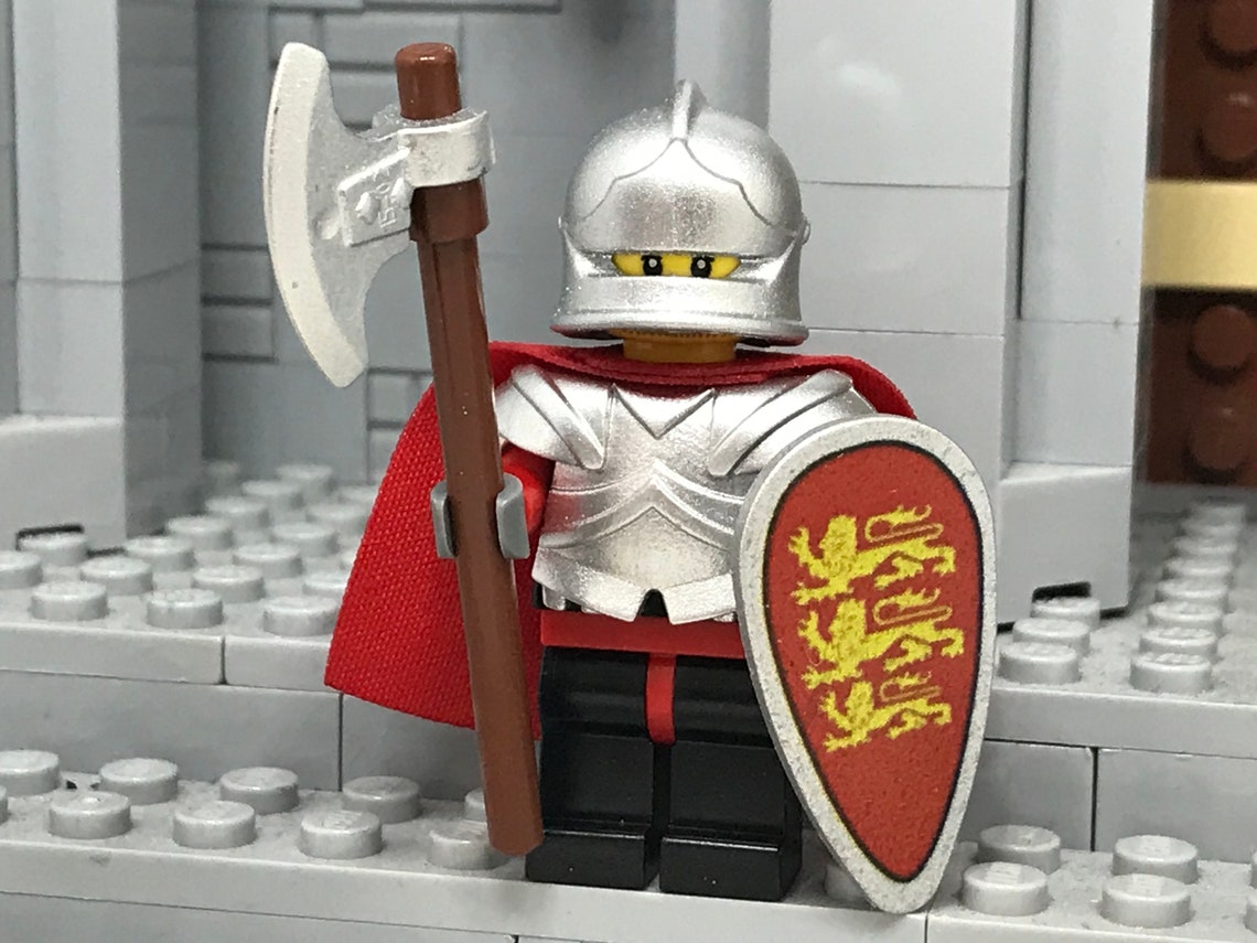 LEGO CASTLE Custom Lionheart Crusdader w/Sallet Helm In Etsy