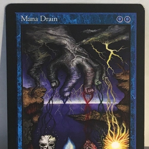 Mana Drain Magic Trading Card GENERIC Custom Alternate Extended Art