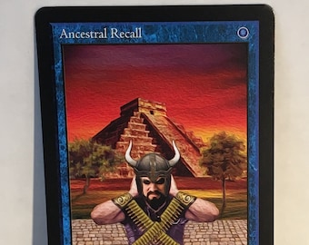 サイン入りアートプリント Ancestral Recall Ancestral Recall サイン入りカード