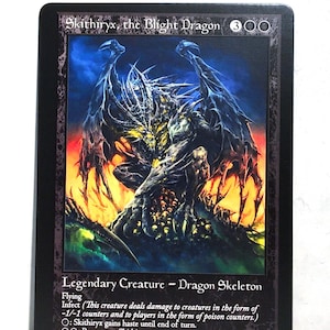 Mtg Skithiryx, the Blight Dragon - Etsy