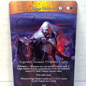 sorin markov card sleeves Vampire Knight Game 102 Pack Perfect for MTG Vampire Commander Decks Like Edgar PVC Free Black Border Sorin Markov | Secret Lair
